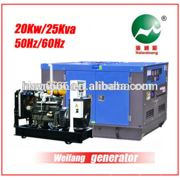 Generador silencioso de 25kva Weifang Powered by Weifang D 4100